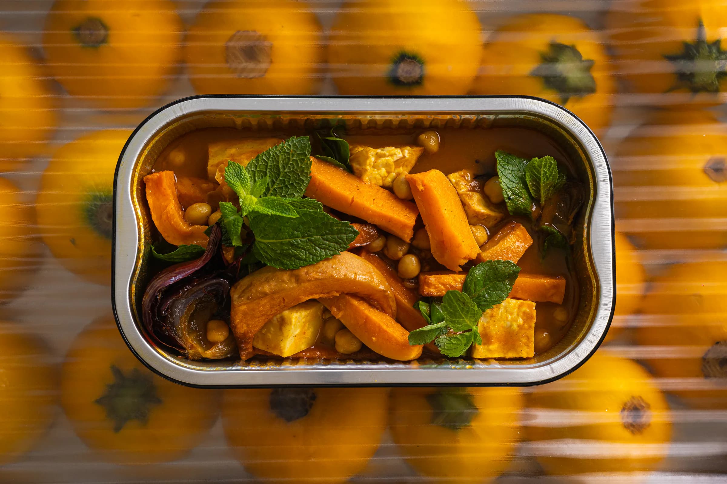 Tajine de courge, pois chiches et citron